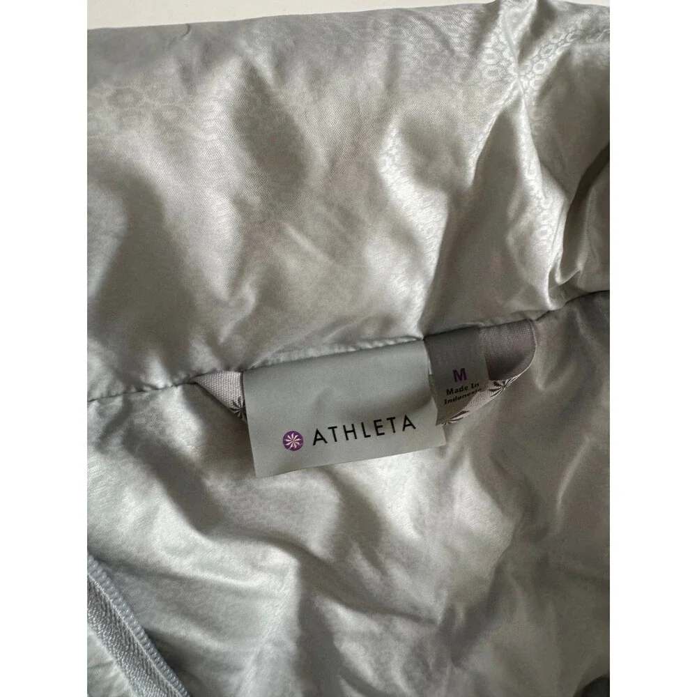 Athleta Silver Down Puffer Vest Women’s Medium - Picture 5 of 6